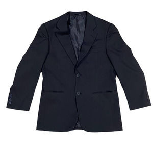 Men's Black Striped Carlo Lusso 150 Complete Suit